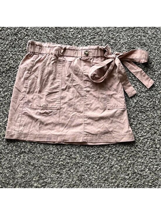 Tgla Dresses & Skirts - Y2K tgla Tie Waist Linen Blend Medium Mini Skirt Dainty Romantic Festival Girly